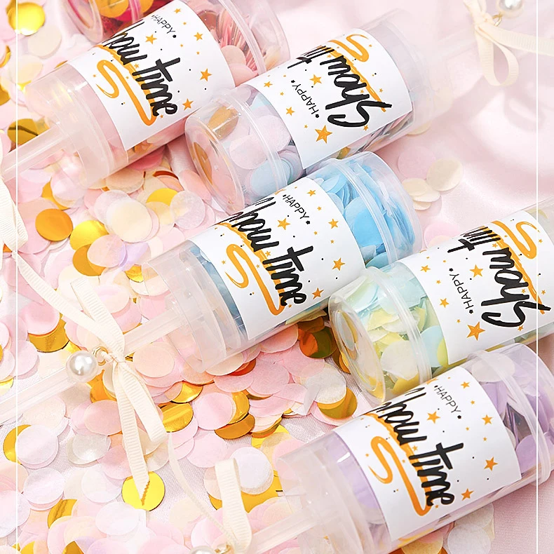NICRO Push Pop Confetti Poppers Smoke Confetti Cannon