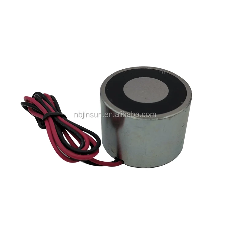 12V DC JSP-4026 Industrial Small Electrical Holding Magnet Round Solenoid Lifting Electromagnet