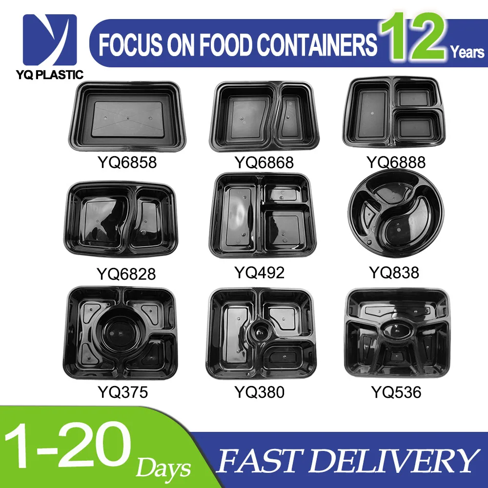 1000ml  10 pack  3 compartment reusable lunch bento box /school lunch box meal prep containers wholesale  bento box with lid