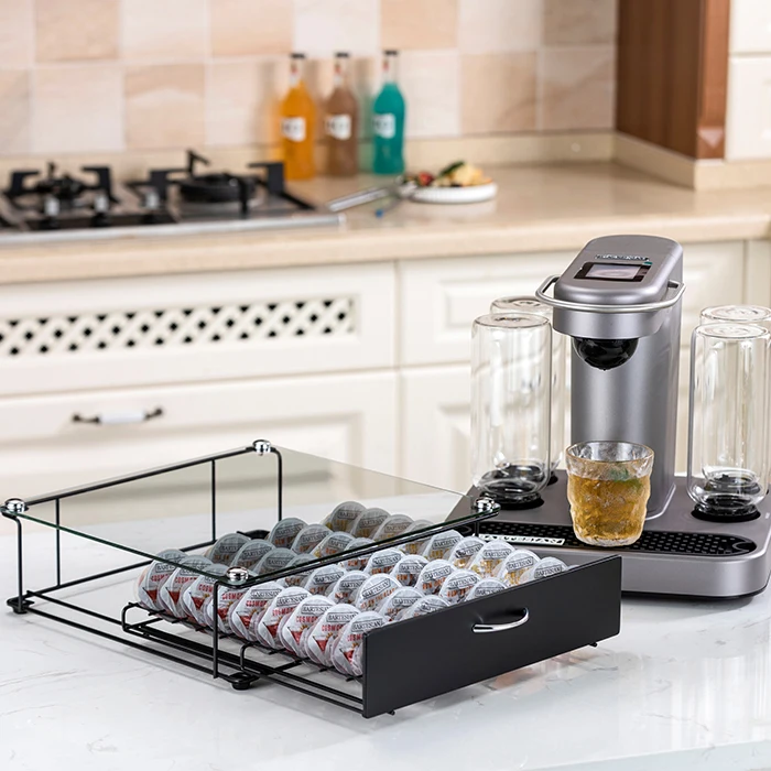40PCS Glass Top Cocktail Beverage Bartesian Pod Holder Cocktail Capsule Holder coffee pod Cocktail Pod Holder