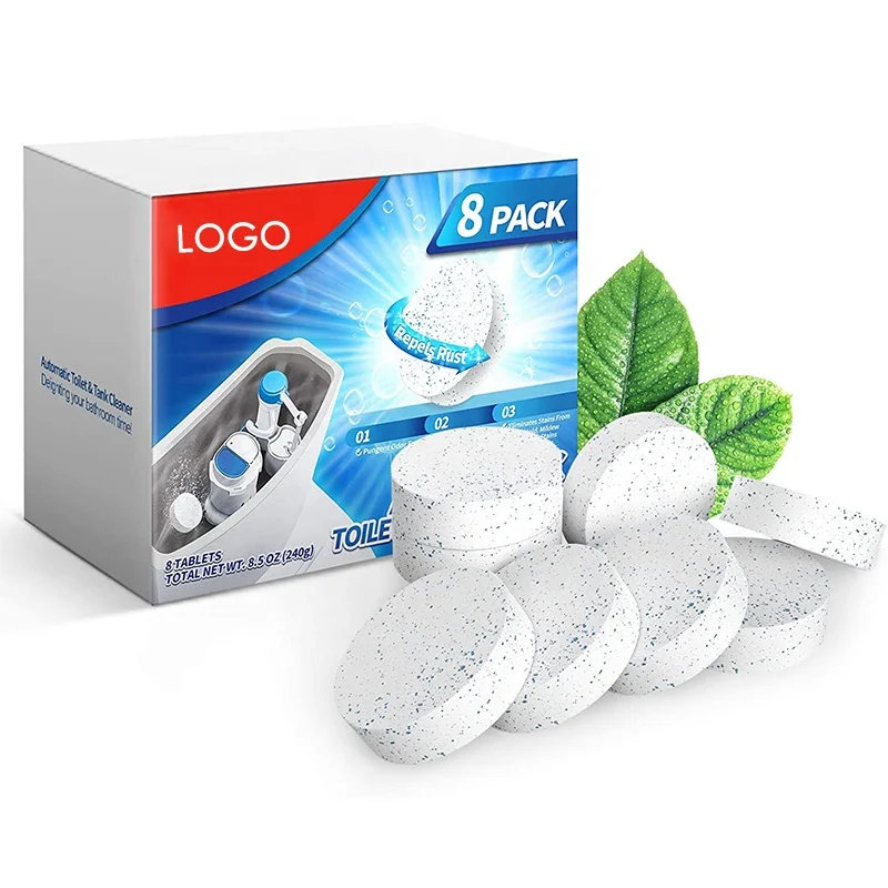 Wholesale Custom Packing Private Label Tablet Wash biodegradable effervescent organic toilet cleaning tablets