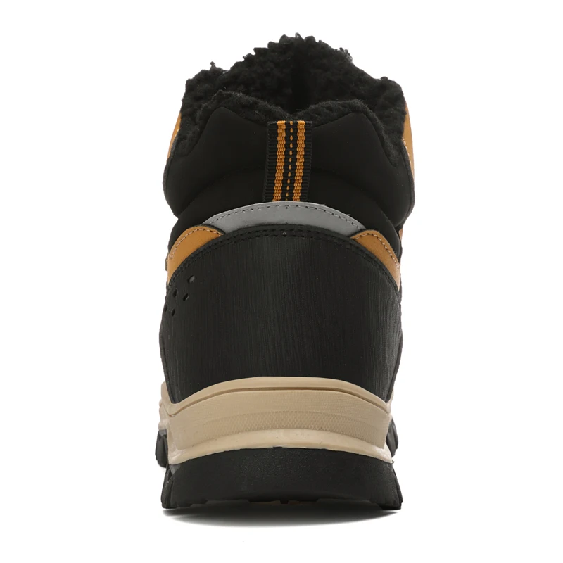 Amazon Big Size 37-47 Outdoor Shoes Hiking Boots Warm Fur Cat Shoe for Men Women Shoes High Cut Microfiber Leather