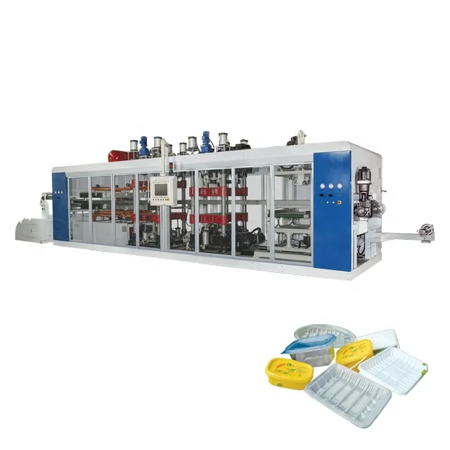 850mm width 0.2-1.5mm thickness automatic high speed thermo forming machine tray 3 station