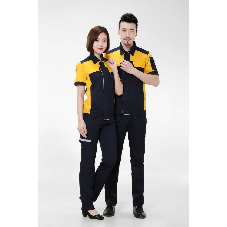 
2021 spring and summer clothing construction site factory workshop labor work clothes safety protection washing uniforms 