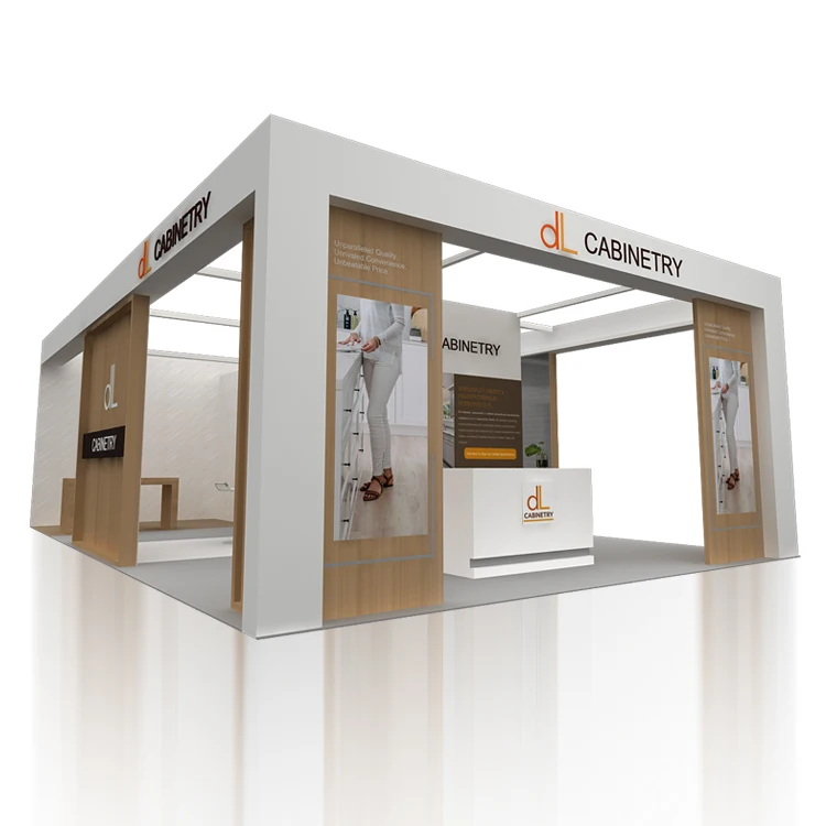 Izexpo 30MIN Quick SetUp Furniture Show Booth Wooden Modular Tradeshow Exhibition Stand Reusable 20ft Exhibition Booth Design