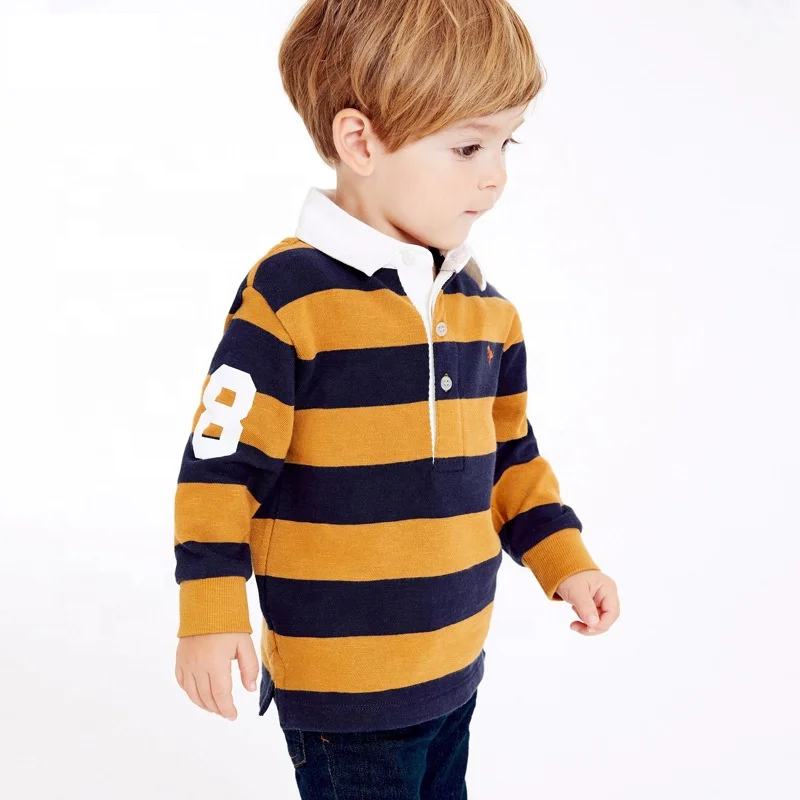 
Children 3-8 Years Stripe Cartoon Long Sleeve Cotton T Shirt for Boys Kids 