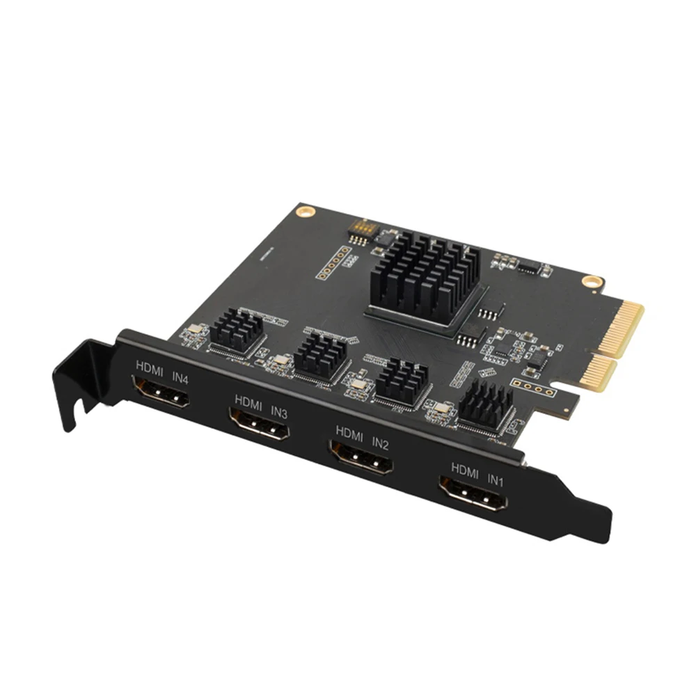 Wholesale Hot-Selling 1080P 60HZ Support OBS Capture Server PCIe 4CH Video Captur Card for Video Recording Live Stream