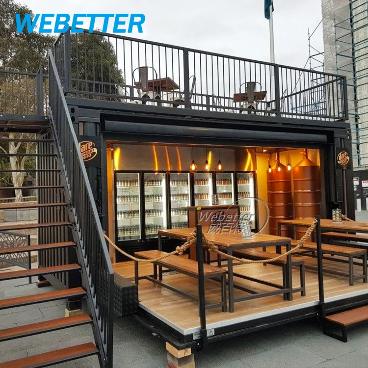 WEBETTER Prefab Drive Thru Restaurant Kiosk Coffee Shop Food Truck Container Bar Restaurant