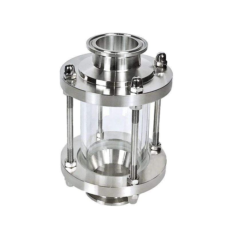Yongda 304 316L Sanitary stainless steel tubular Glass Sight for tank