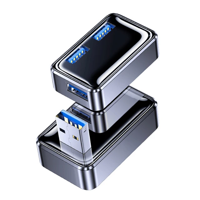 Автомобильный USB-концентратор 3,0, высокоскоростная док-станция Mini Cube с 3 портами для ящика для перчаток, USB-адаптер для 2022 Tesla Model 3 Y, аксессуары