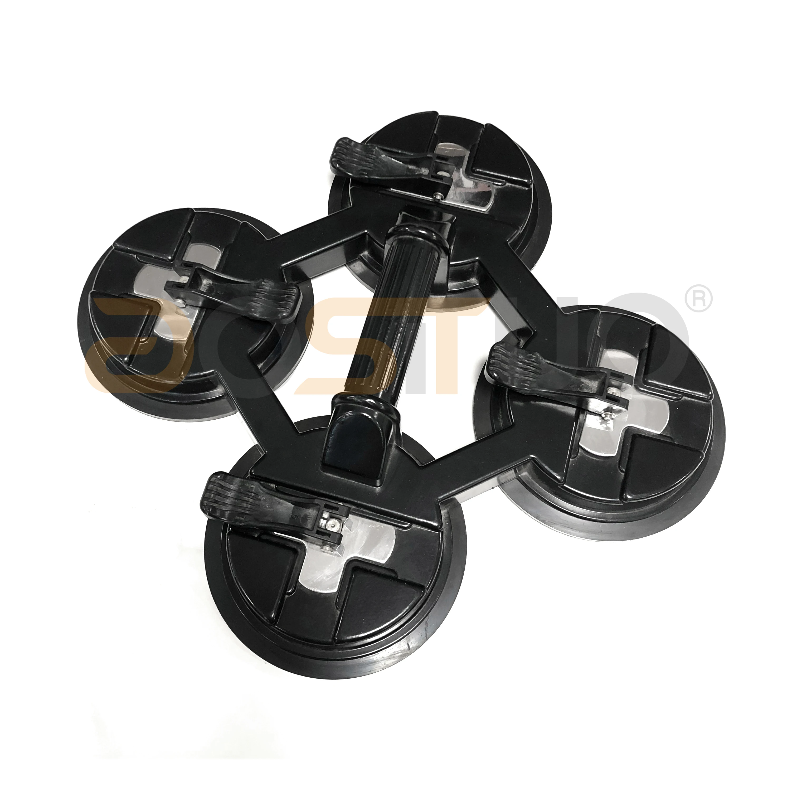 Super Power Aluminum Alloy Hand Tool Four Pads Pump Suction Glass Lifting Vacuum Sucker Suction Cup for Glass