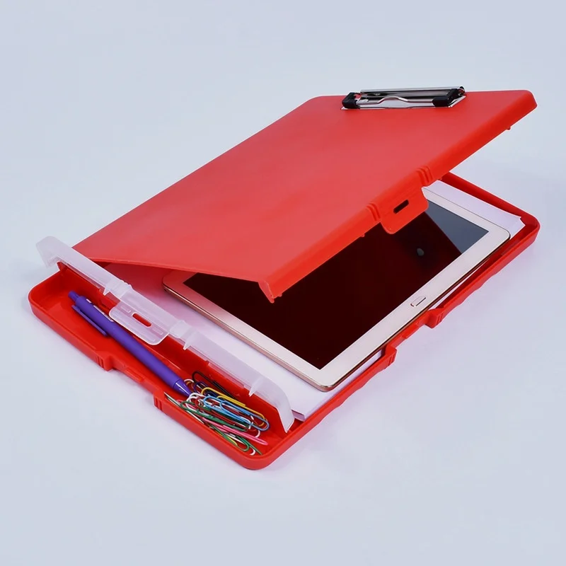 wholesale Plastic solid color belt hook single force clip writing tablet clip file box board clip