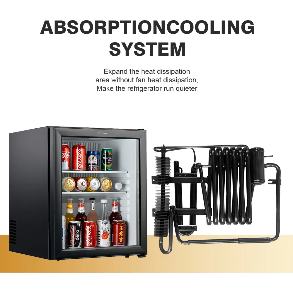 High Quality Hotel No Frost Mini Cooler Fridge In Living Room Glass Door