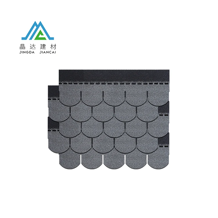 Fish scale type jingda china factory quality warranty color sand covering asphalt shingles roof tile