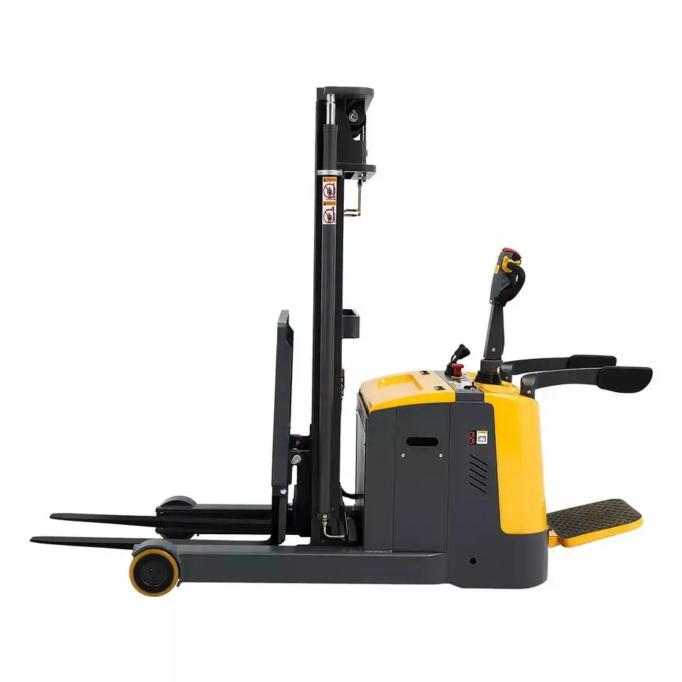 SATONG 2022 Hot Selling High Lift Forklift Truck 1250kg 1.25t Pallet Truck AC Motor Counterweight Electric Reach Stacker