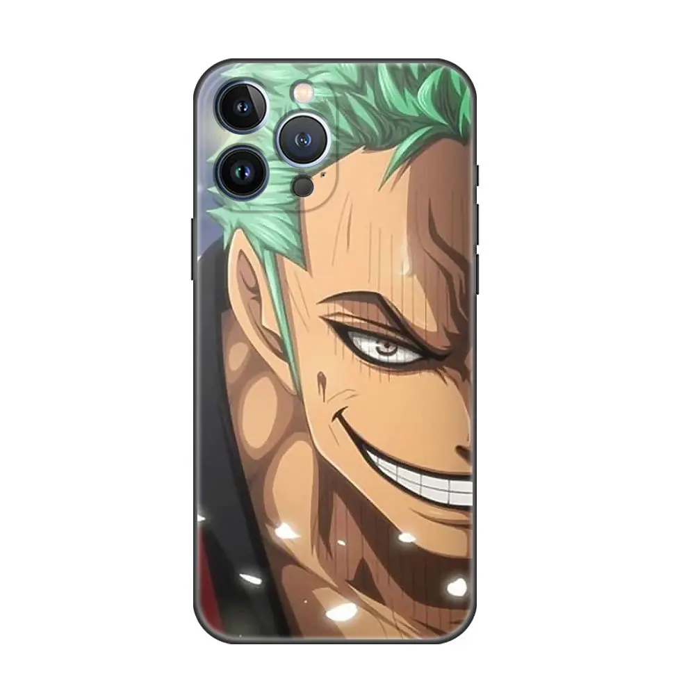 TPU Phone case with anime characters Fashion Luffy Ace other Anime Tops Acrylic mobile Accessories Cartoon phone Cover