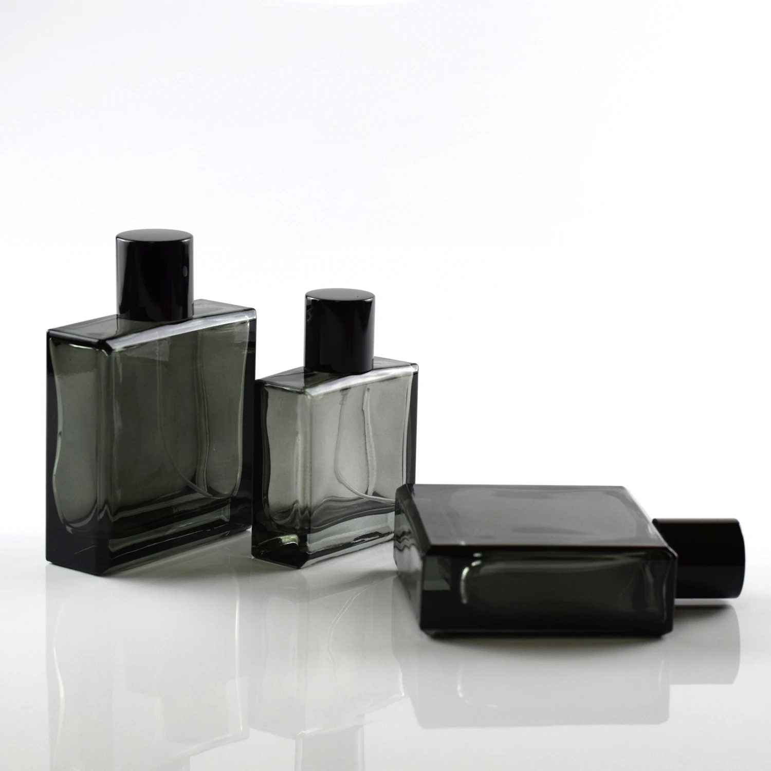 Portable Perfume Bottle Wholesale 50 ml 100 ml Perfume Bottles Empty Grey Color Glass Bottle For Perfume