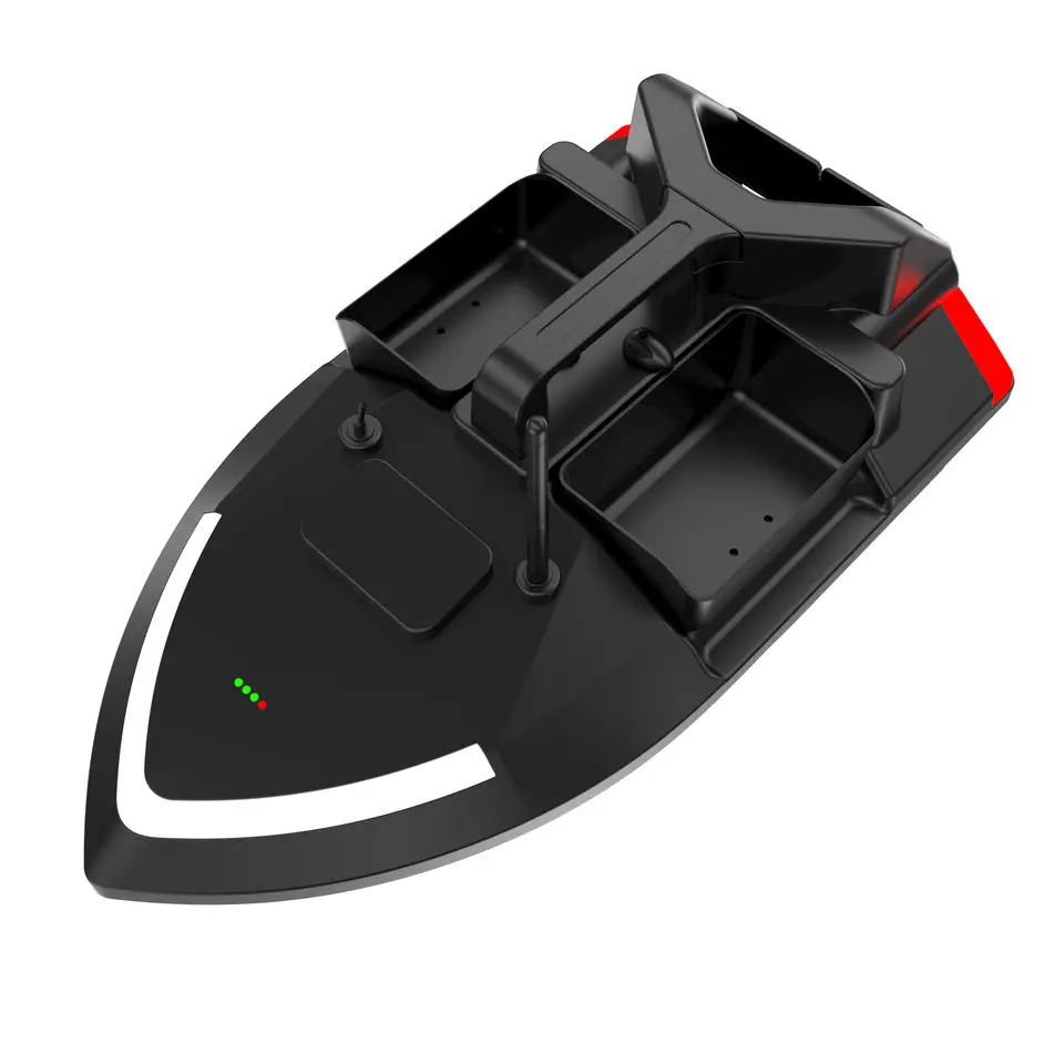 Flytec V020 RC Fish Finder Carp Fishing Bait Boat 3 Silos 2kg Loading GPS Navigation 500m 40 dots Autopilot Boat With LED Light