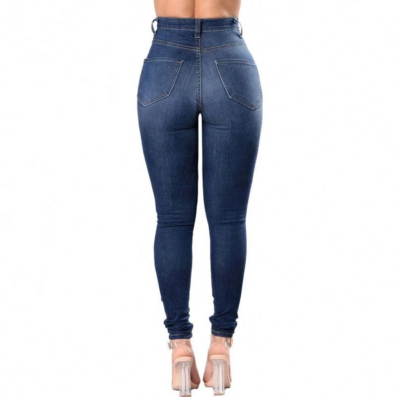 picture ripped regular fashion women jeans 2019