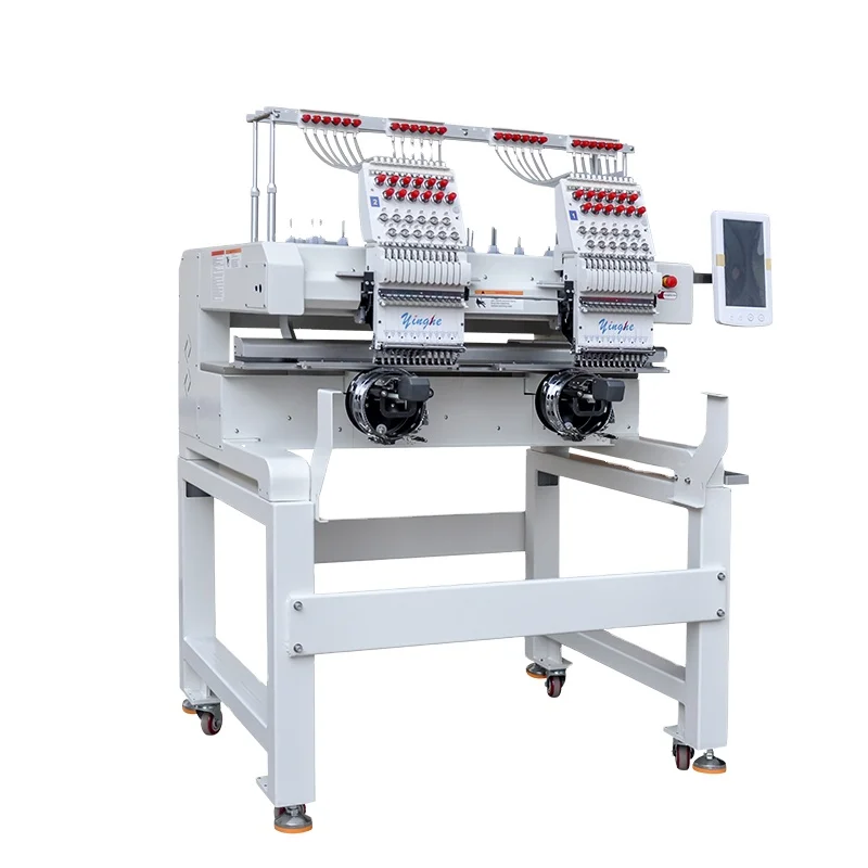 High Quality Two Head 9/12/15 needles embroidery machine multi needle embroidery machine Hat T-Shirt Embroidery
