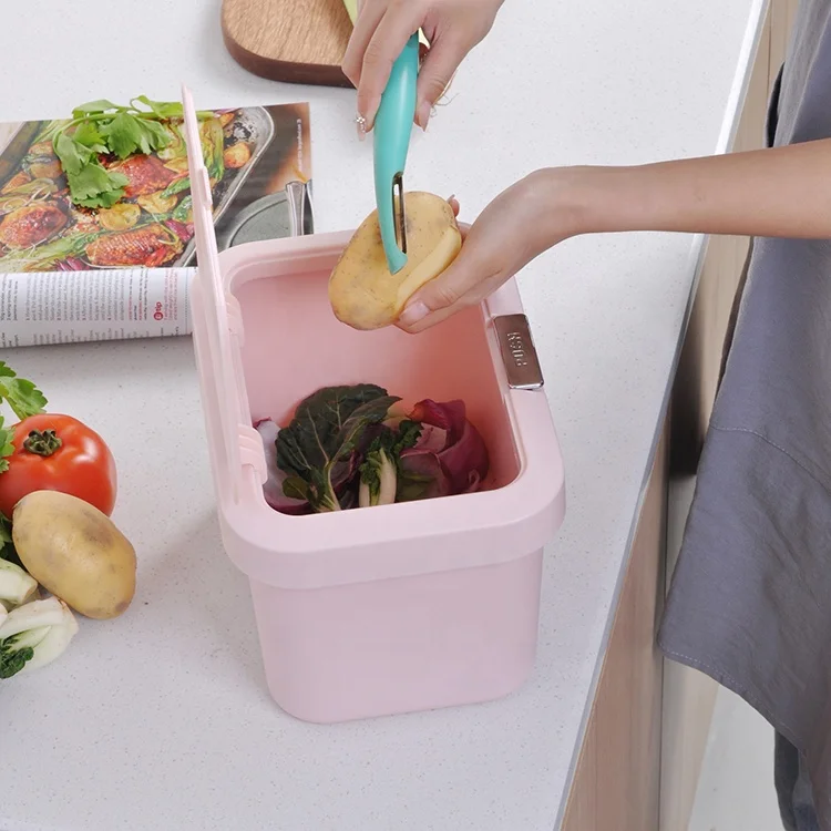 Customized Durable 1.32 Gallon New PP Kitchen Compost Bin Indoor Home Recycle Plastic Compost Bins