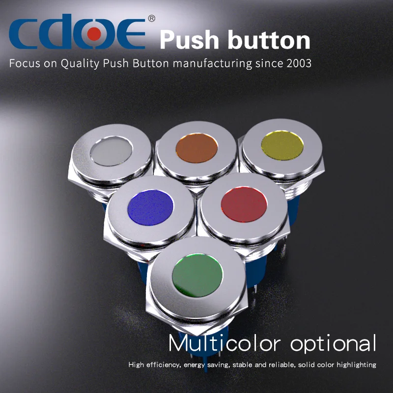 Светодиодный индикатор с проводом, 6 мм, 8 мм, 12 мм, 22 мм