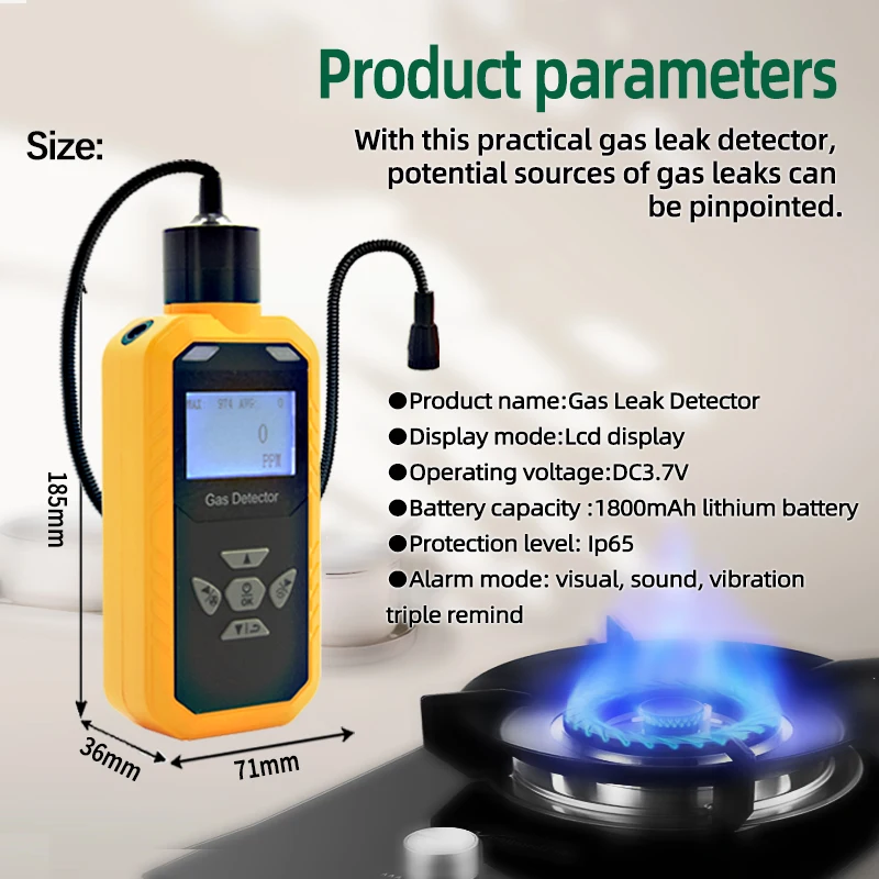 Combustible Gas Analyzer CGD02A methan Leak Location Tester Concentration Meter Smart Sensor carbon monoxide Gas Leak Detector