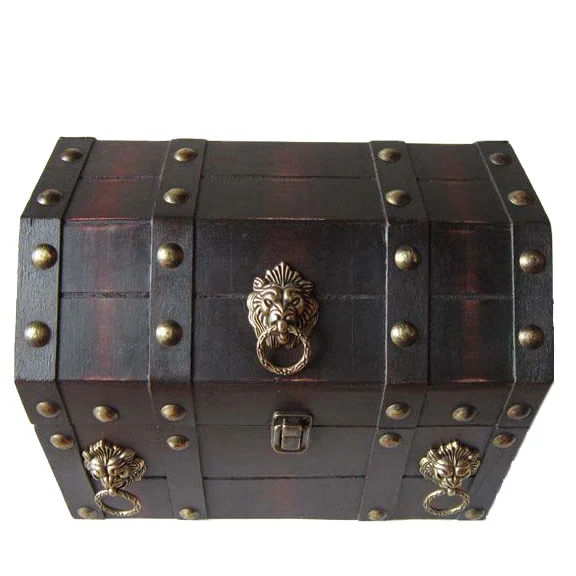 vintage wooden pirate chest  for sale