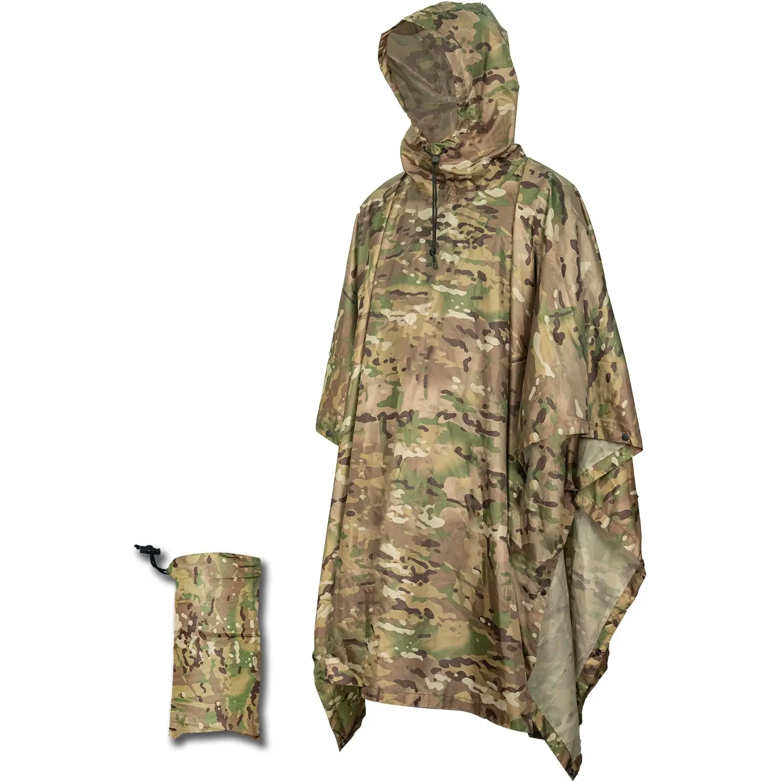 factory customized outdoors camping foldable Portable Reuse camouflage comfort raincoats for adults waterproof raincoat