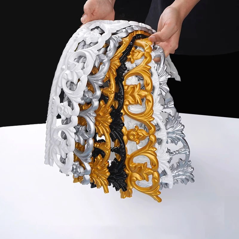 1m Flexible Wall Molding Trim Art Hollow Wall Decor PVC Tile Trims for Home Decorations Bedroom Living Room