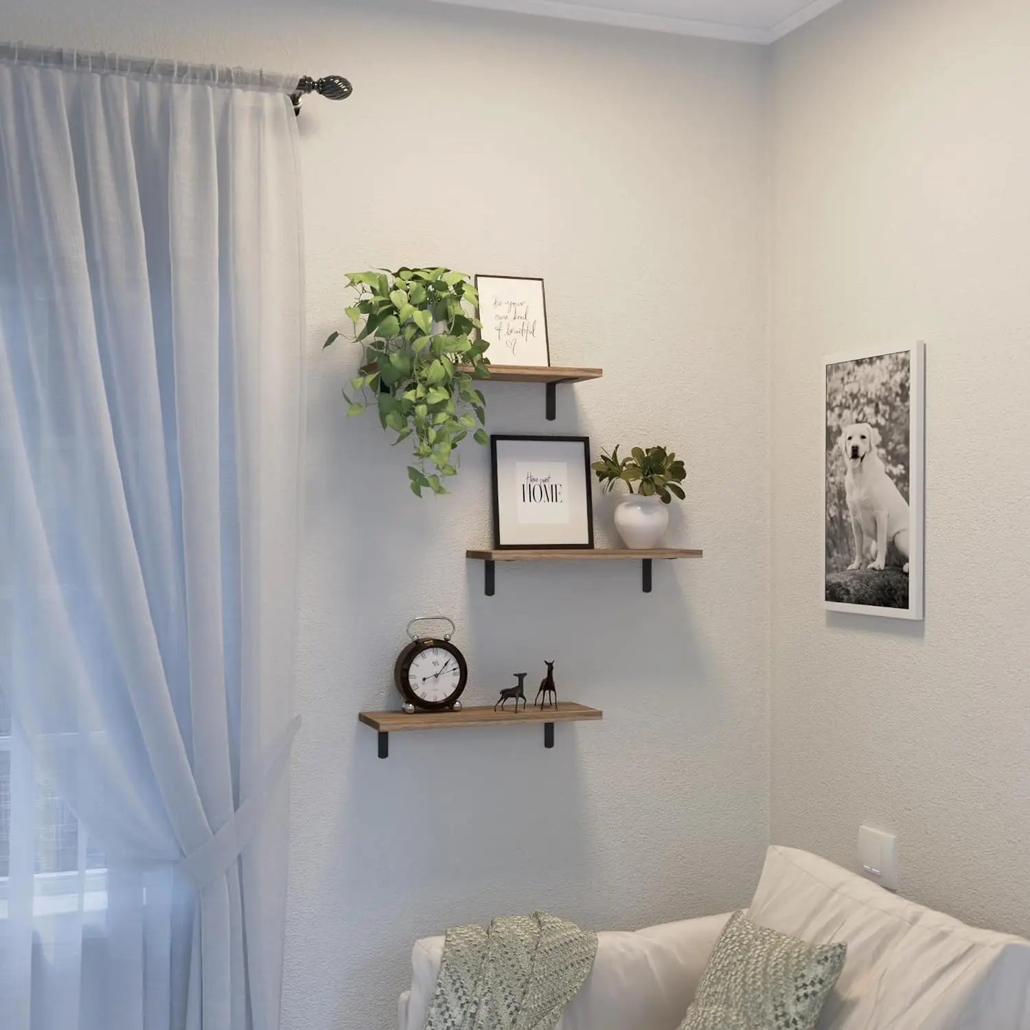 Wooden Wall Racks - Sturdy & Attractive Shelving for Your Home Decor - Easy to Install Wooden Wall Shelf