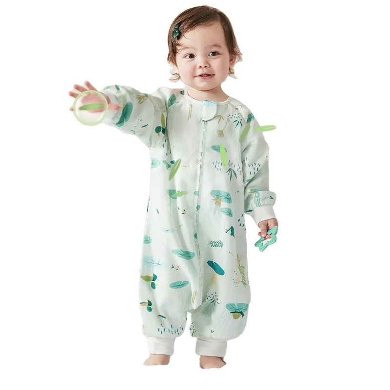 
Babygreat Baby Sleeping Bag Wearable Blanket with Legs Separate legs design Long sleeve DuPont cotton SleepingSack for allseason 