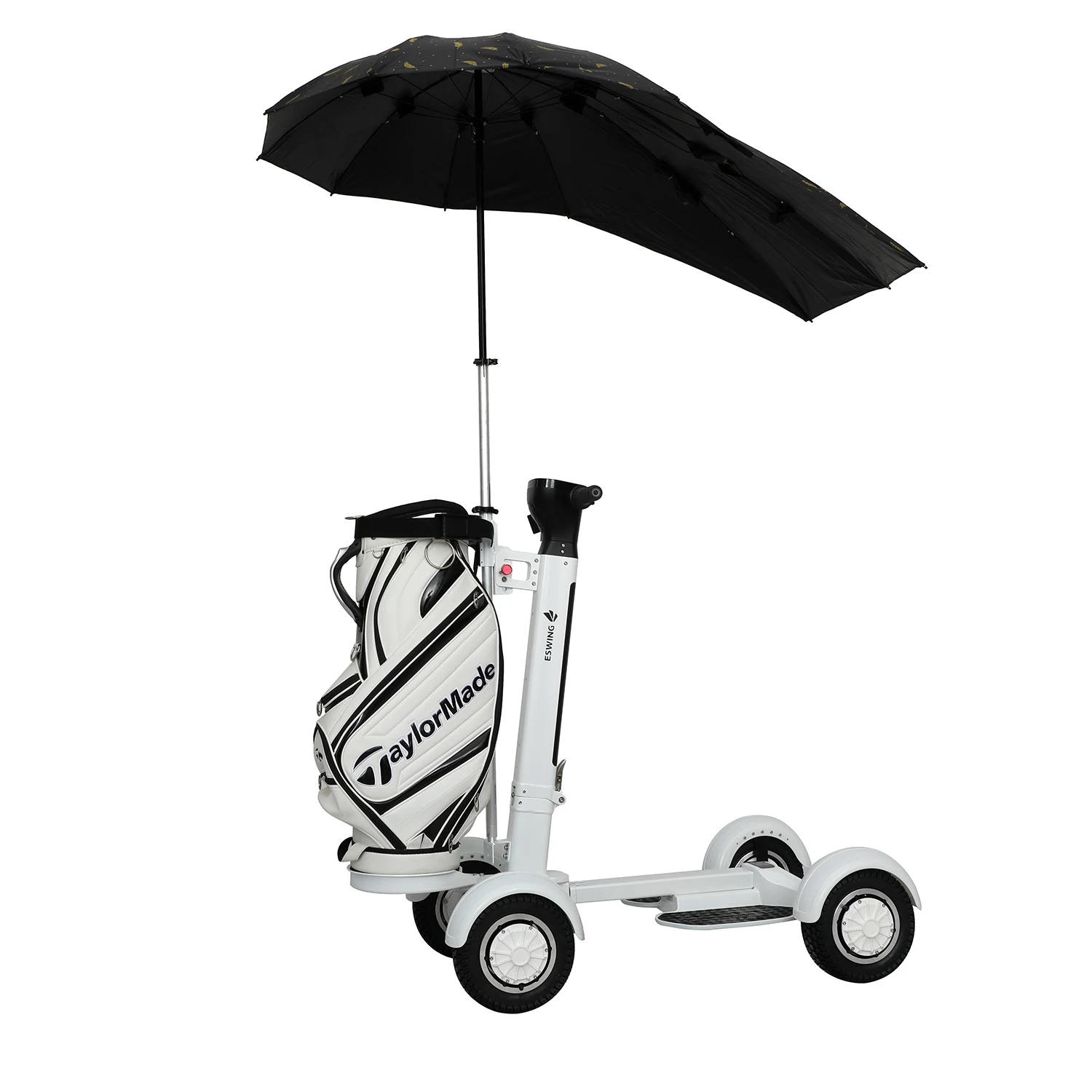 The latest 2000W foldable 10-inch four-wheel electric golf scooter for outdoor