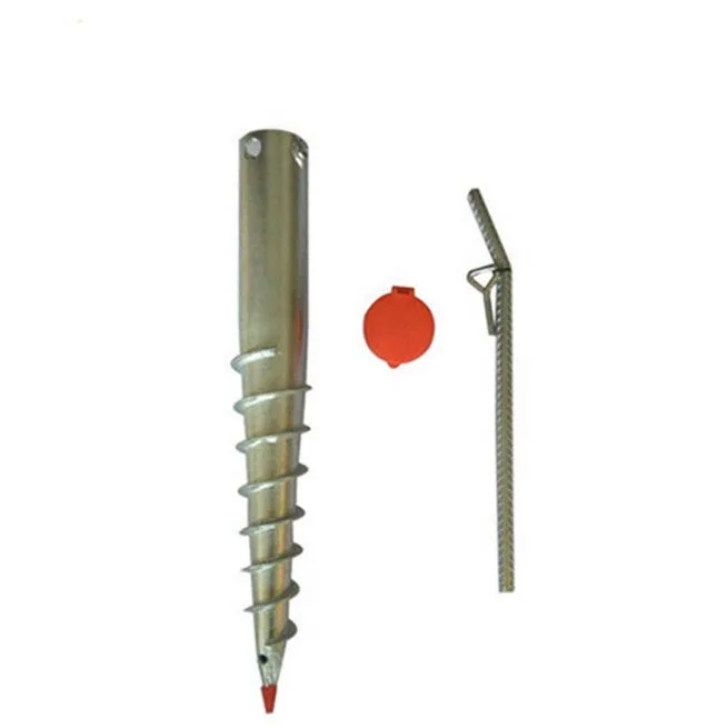 Hot Dipped Galvanized Ground Screws Ground Anchors For Solar Foundation or Greenhouse