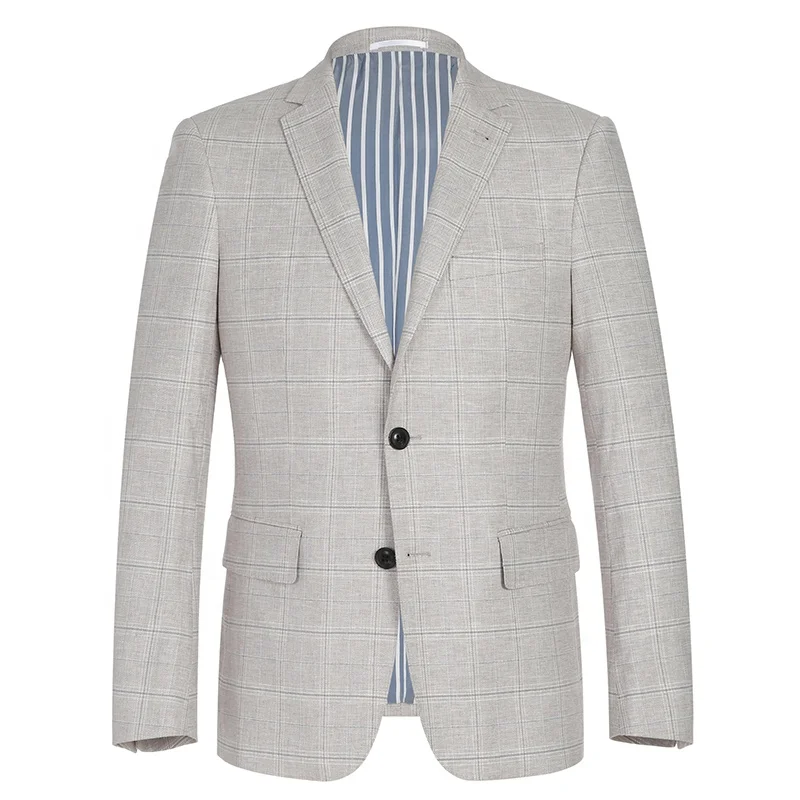 
Linen cotton Fashion Blazer for men two button single-breasted blazer Business suit jacket made in china 