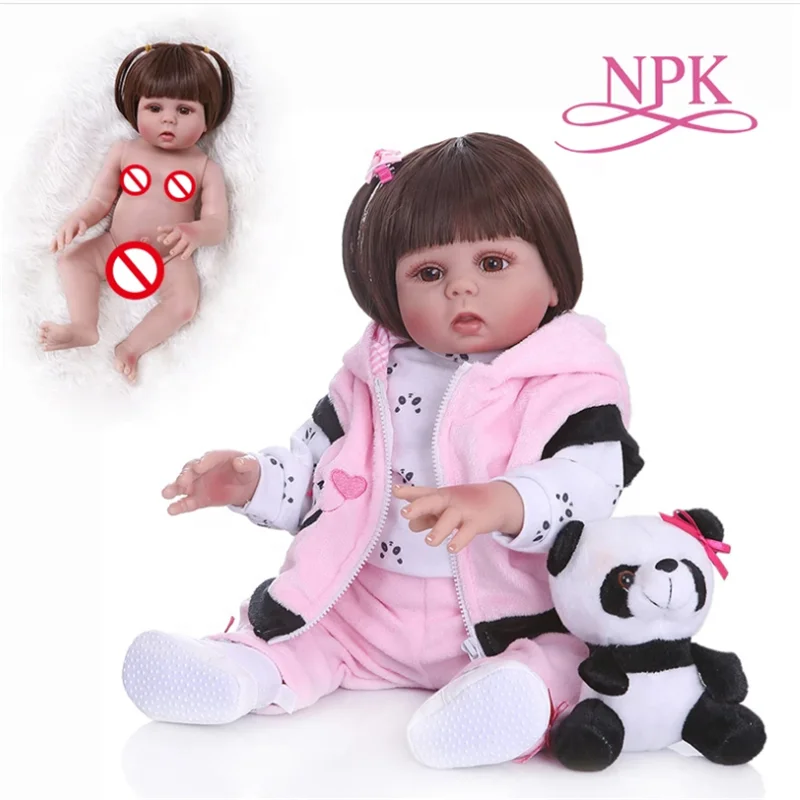 Amazon Hot Selling NPK 48CM Reborn Baby Dolls Realistic Baby Doll Soft Full Body Silicone Waterproof Toddler Girl Dolls