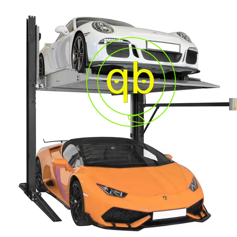2 post car parking lift system car 2 level stacker Parking lift equipment Hydraulic Mechanical Garage of family house home