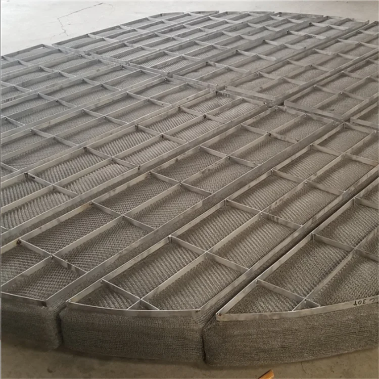 High filtering and separating efficiency standard knit wire demister pad/mesh pad demister