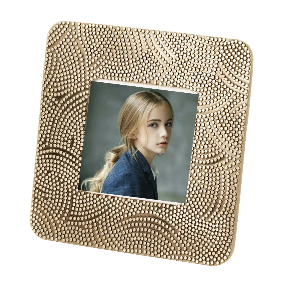 4X6 Inch Coral Shape Antique Gold Resin Tabletop Photo Frame Beach Style Starfish Decor Polyresin Picture Frame