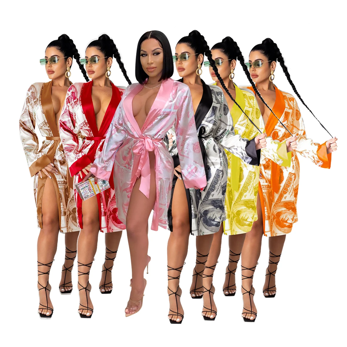 China manufacturer money robe silk pajamas pajamas for women