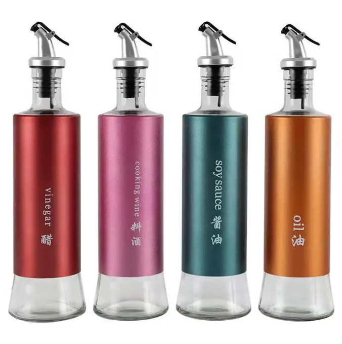 8oz 10oz 16oz Glass Oil Bottle Household Kitchen  Soy Sauce Bottle Condiment Bottle Oil Vinegar Pot
