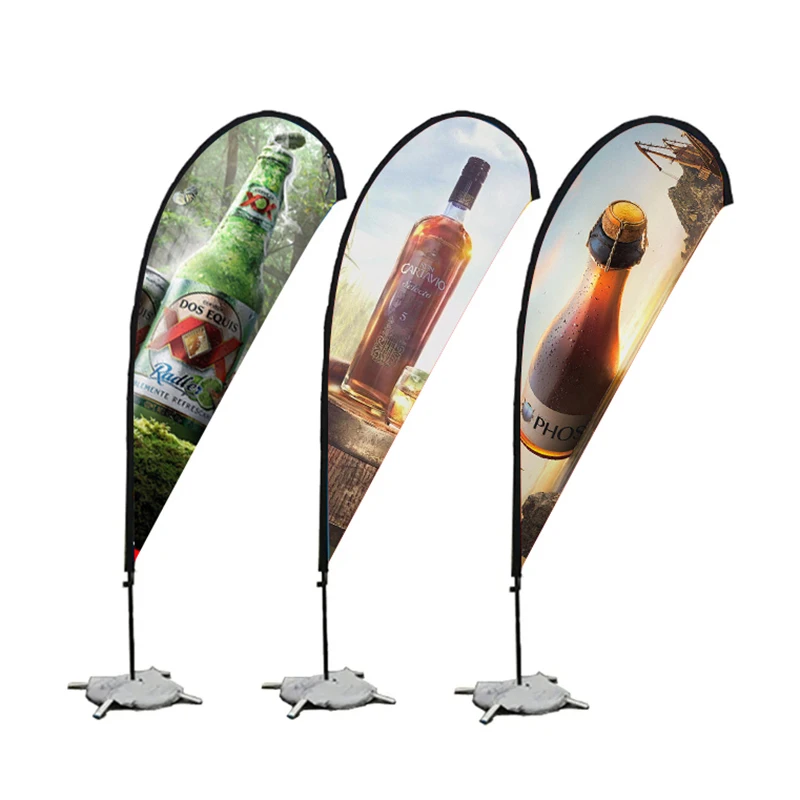 Promotion Advertising Custom Beach Flag With Pole and  Block Flag Square Flags For Event