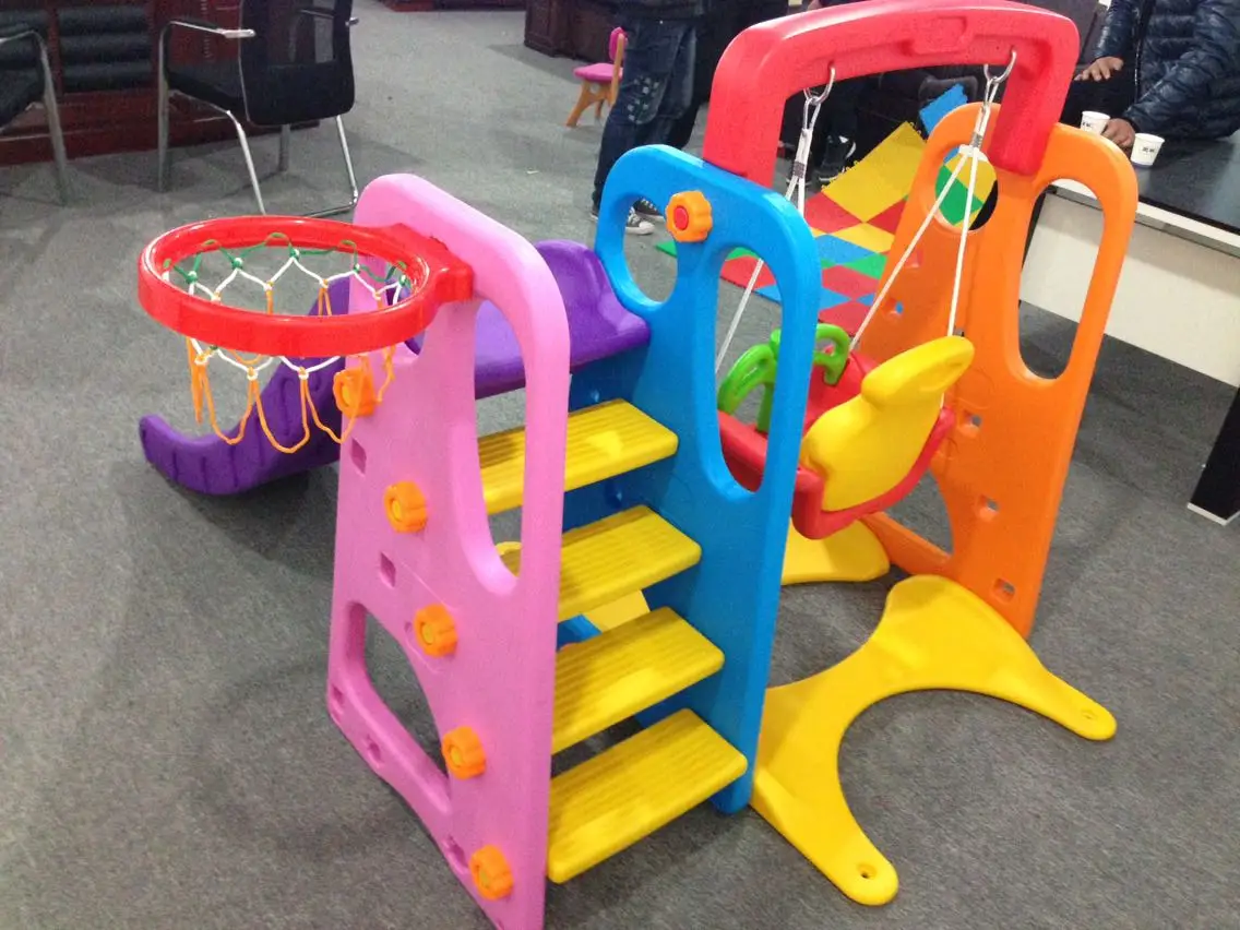 Factory Supply Children New Style Indoor Playground Slide Cheap With Swing Set