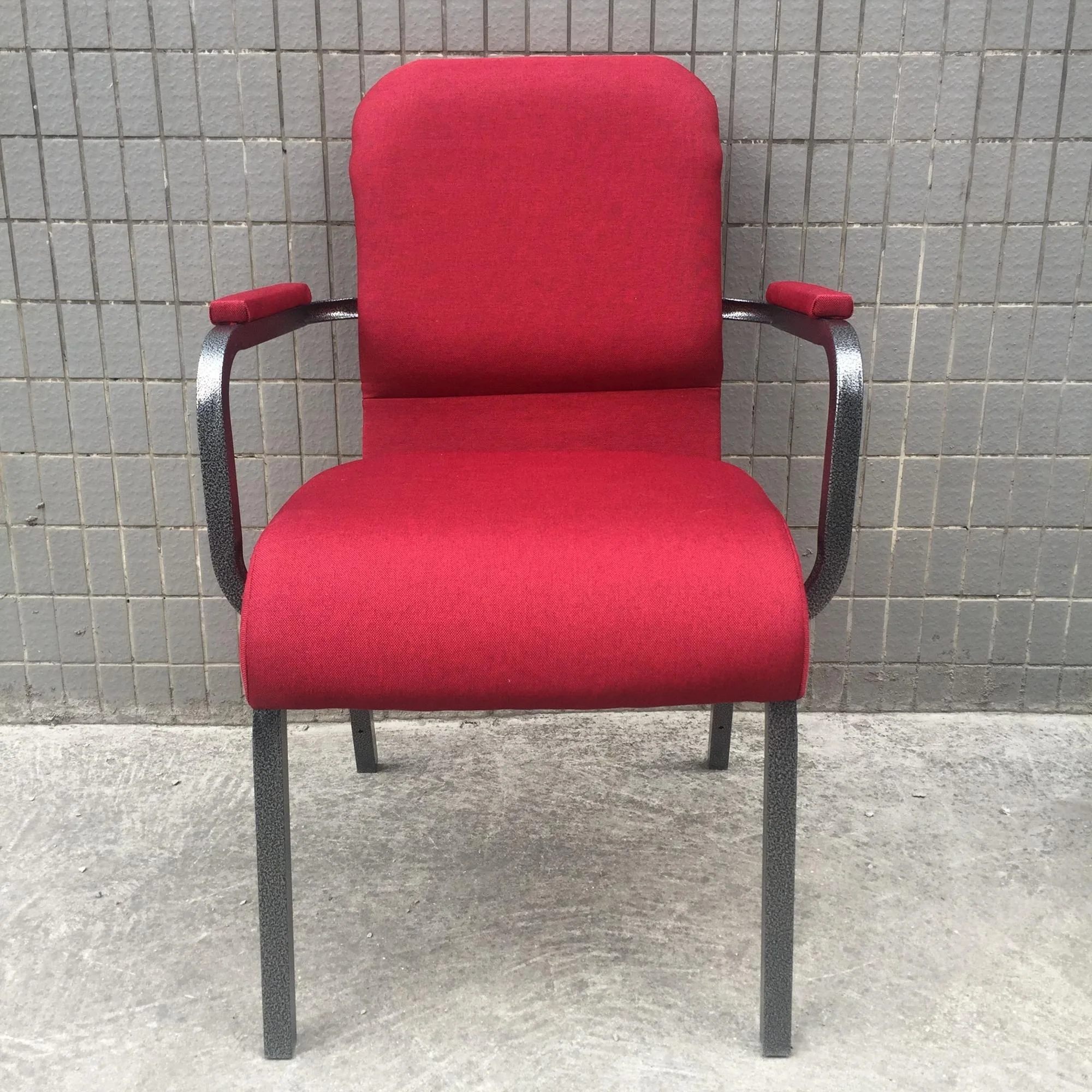 Chinese Metal Church Chair With Armrest JC-E211