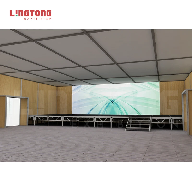 Modern Aluminum Frame Height Adjustable Flexible Stage Floor With Stage Stair For Live Show