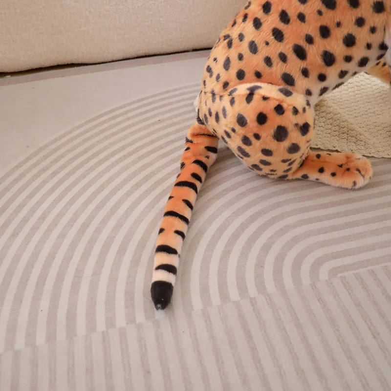 Stuffed Animal Leopard Doll Realistic Cheetah Plush Toy Home Decoration Birthday Presents For Kids