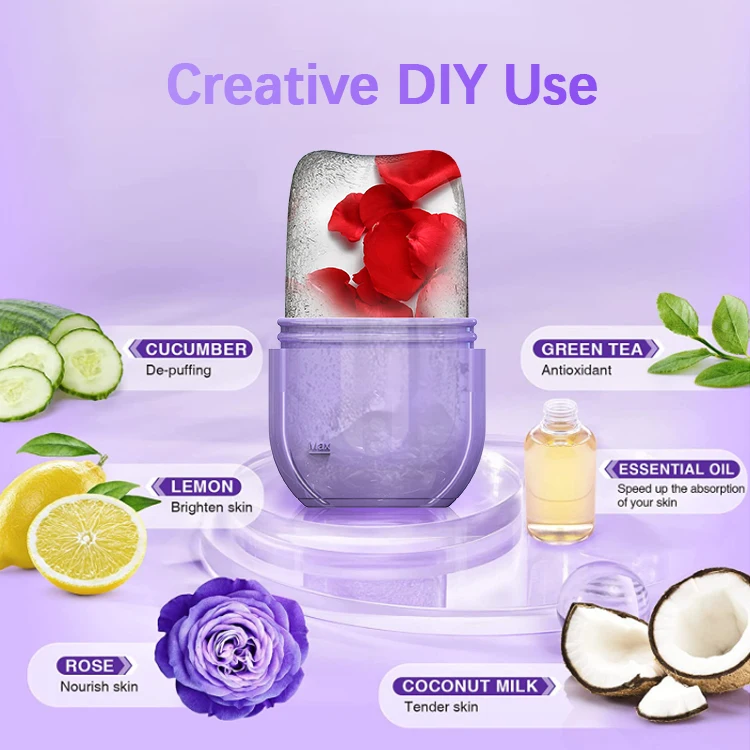 Reusable Facial Roller Silicone Ice Roller Face Massage Cube Ice Roller For Face Eyes