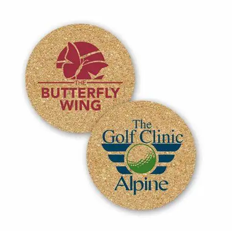 Wholesale Laminated Round Coffee Sublimation Blanks Coasters For Drink Cup Mat Custom Cork Coaster cork mat