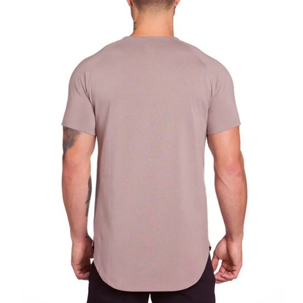 Blank Custom, Cut Off Workout Fitness Tracksuit Polyester Mens Gym Wear Mens T Shirt/