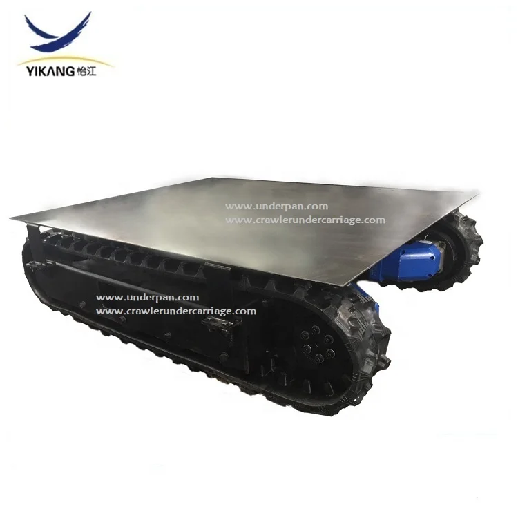 China factory custom Rubber Track Undercarriage with middle structural Platform for Crawler Mini spider lift Robot Vehicle